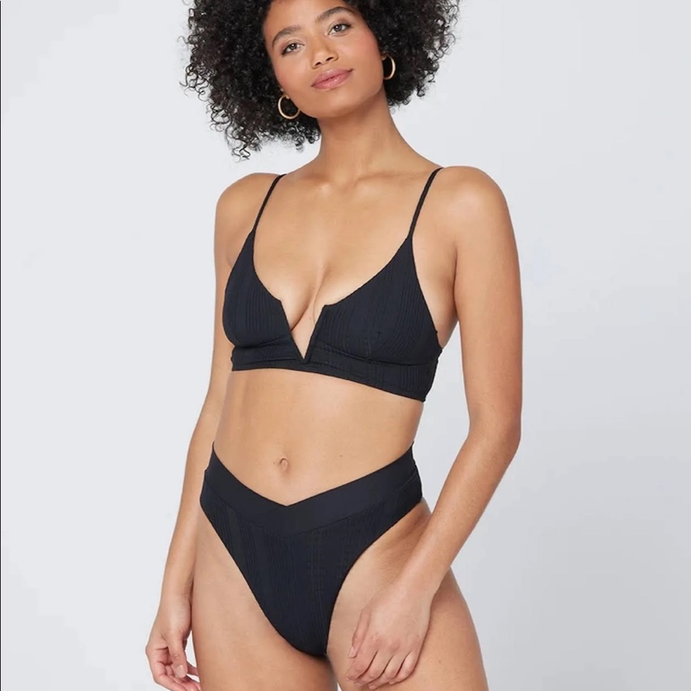 Pointelle Rib Court Bikini Bottom